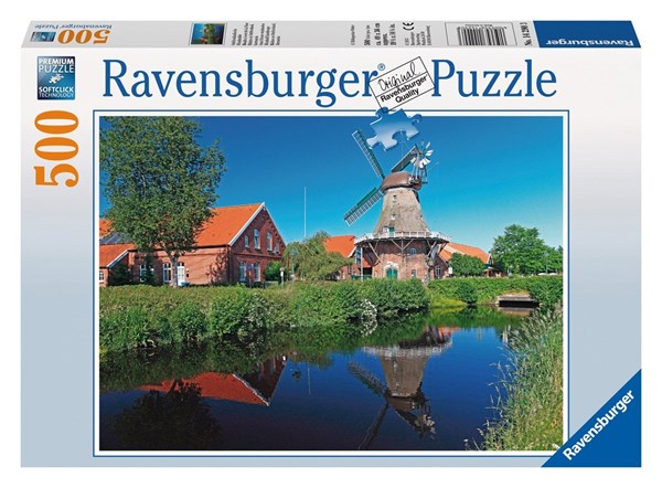 Ravensburger (14290) - "Ostfriesländische Windmühle" - 500 Teile Puzzle