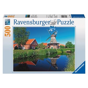 Ravensburger (14290) - "Ostfriesländische Windmühle" - 500 Teile Puzzle