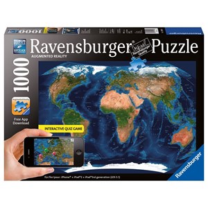Ravensburger (19308) - "Satelittenweltkarte" - 1000 Teile Puzzle