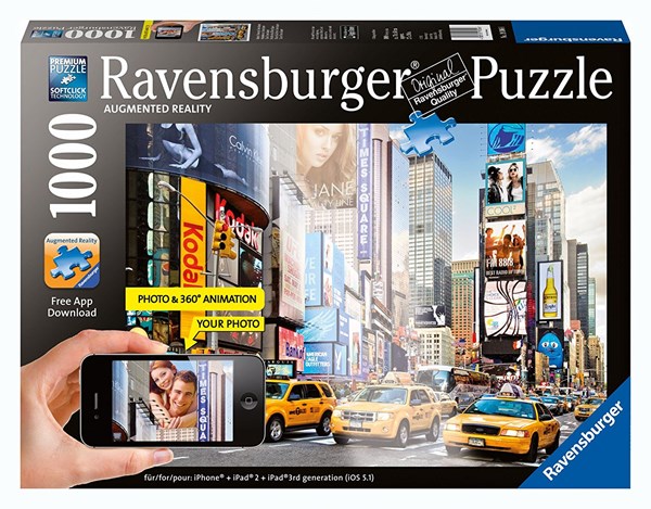 Ravensburger (19306) - "Treiben am Times Square" - 1000 Teile Puzzle