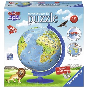 Ravensburger (12339) - "Globe in Französisch" - 180 Teile Puzzle