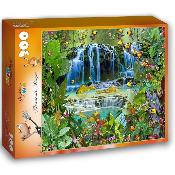 Grafika Kids (01943) - François Ruyer: "Wasserfall" - 300 Teile Puzzle