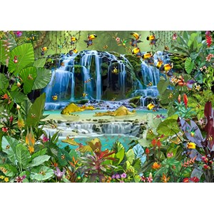 Grafika (T-00525) - François Ruyer: "Waterfall" - 1000 Teile Puzzle