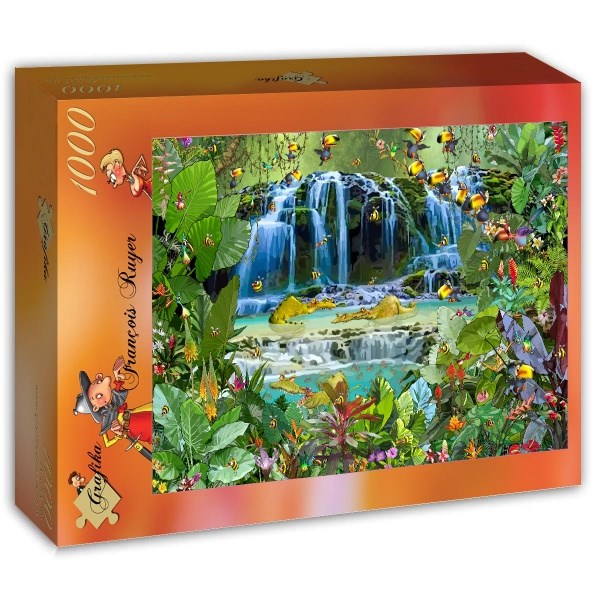 Grafika (T-00525) - François Ruyer: "Waterfall" - 1000 Teile Puzzle