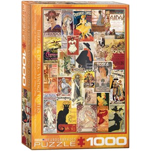 Eurographics (6000-0935) - "Theater und Oper Werbeposter" - 1000 Teile Puzzle