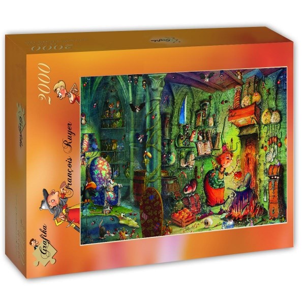 Grafika (T-00581) - François Ruyer: "In der Küche!" - 2000 Teile Puzzle