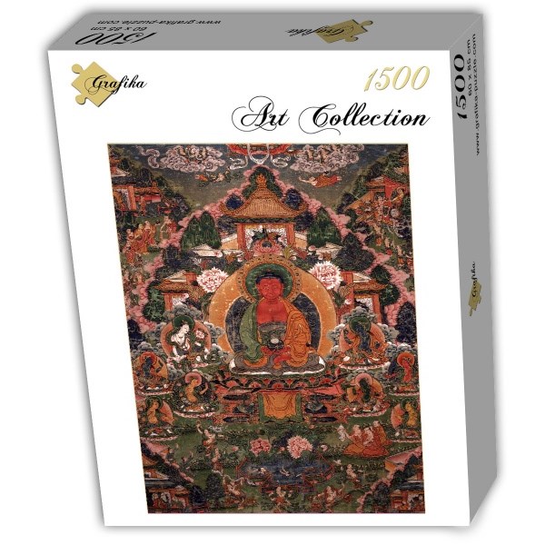 Grafika (T-00601) - "Buddha Amitabha in His Pure Land of Suvakti" - 1500 Teile Puzzle