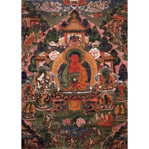 Grafika (T-00603) - "Buddha Amitabha in His Pure Land of Suvakti" - 500 Teile Puzzle