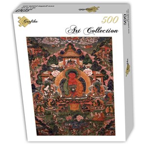 Grafika (T-00603) - "Buddha Amitabha in His Pure Land of Suvakti" - 500 Teile Puzzle