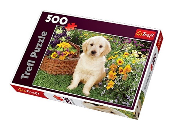 Trefl (371604) - Greg Cuddiford: "Labrador-Welpe im Garten" - 500 Teile Puzzle