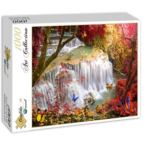 Grafika (02673) - "Deep Forest Waterfall" - 1000 Teile Puzzle