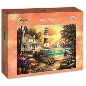 Grafika (T-00707) - Chuck Pinson: "Cottage by the Sea" - 1500 Teile Puzzle