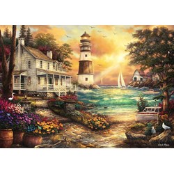 Grafika (T-00708) - Chuck Pinson: "Cottage by the Sea" - 1000 Teile Puzzle