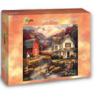 Grafika (02740) - Chuck Pinson: "Relaxing on the Farm" - 2000 Teile Puzzle