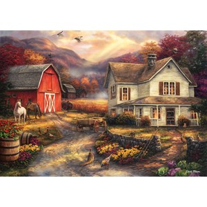 Grafika (T-00763) - Chuck Pinson: "Relaxing on the Farm" - 2000 Teile Puzzle