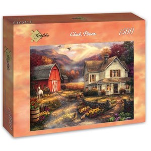 Grafika (T-00764) - Chuck Pinson: "Relaxing on the Farm" - 1500 Teile Puzzle