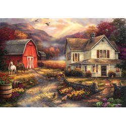 Grafika (T-00765) - Chuck Pinson: "Relaxing on the Farm" - 1000 Teile Puzzle