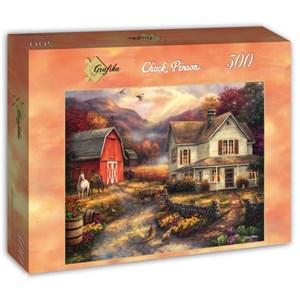 Grafika (T-00766) - Chuck Pinson: "Relaxing on the Farm" - 500 Teile Puzzle
