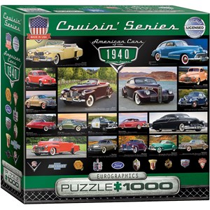 Eurographics (8000-0675) - "American Cars of the 1940s" - 1000 Teile Puzzle