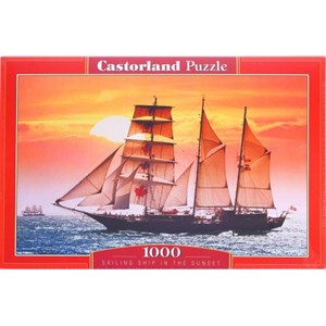 Castorland (C-100392) - "Sailing ship in the sunset" - 1000 Teile Puzzle