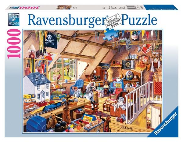 Ravensburger (19272) - "Grandma's Attic" - 1000 Teile Puzzle