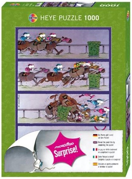 Heye (29173) - Guillermo Mordillo: "Surprise! Horses" - 1000 Teile Puzzle