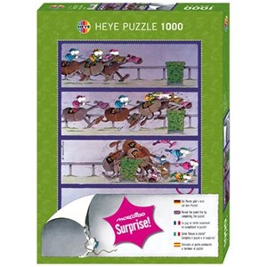 Heye (29173) - Guillermo Mordillo: "Surprise! Horses" - 1000 Teile Puzzle