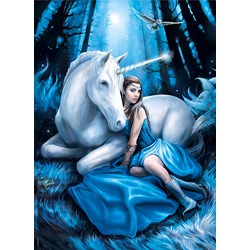 Clementoni (39462) - Anne Stokes: "Schönheit mit Einhorn" - 1000 Teile Puzzle