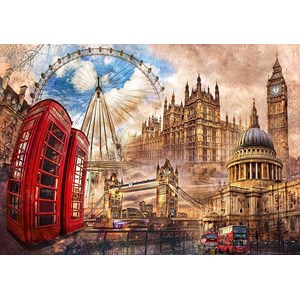 Clementoni (31807) - "Altes London" - 1500 Teile Puzzle