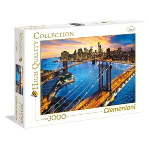 Clementoni (33546) - "New York im Abendglanz" - 3000 Teile Puzzle