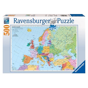 Ravensburger (14130) - "Political Map of Europe" - 500 Teile Puzzle