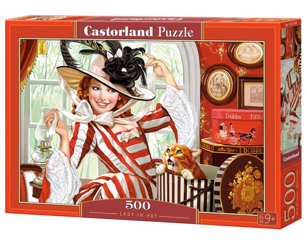 Castorland (B-52165) - "Lady in hat" - 500 Teile Puzzle