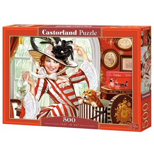 Castorland (B-52165) - "Lady in hat" - 500 Teile Puzzle