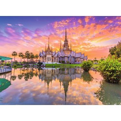 Ravensburger (14649) - "Sonnenuntergang Wat Thai" - 500 Teile Puzzle