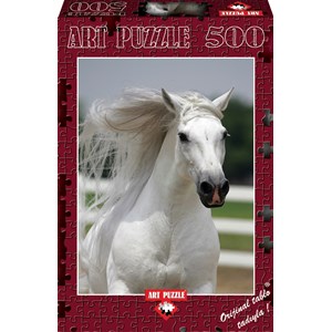 Art Puzzle (4188) - "Weißes Wildpferd" - 500 Teile Puzzle