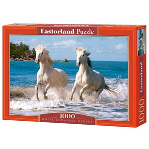 Castorland (C-102433) - "White Camargue Horses" - 1000 Teile Puzzle