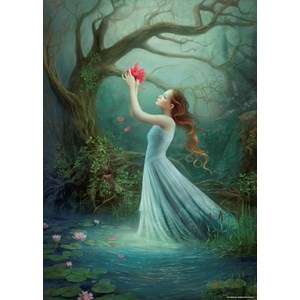 Heye (29523) - Melanie Delon: "Red Bloom" - 1000 Teile Puzzle