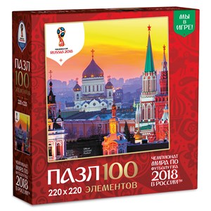 Origami (03796) - "Sunset in Moscow, Host city, FIFA World Cup 2018" - 100 Teile Puzzle