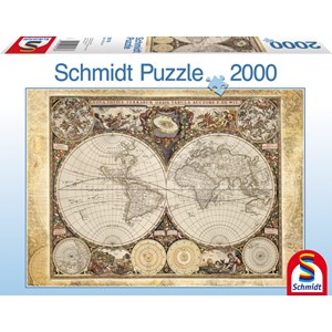 Schmidt Spiele (58178) - "Historische Weltkarte" - 2000 Teile Puzzle