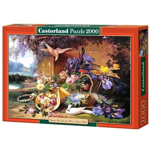 Castorland (C-200276) - Eugene Bidau: "Elegant Still Life with Flowers" - 2000 Teile Puzzle