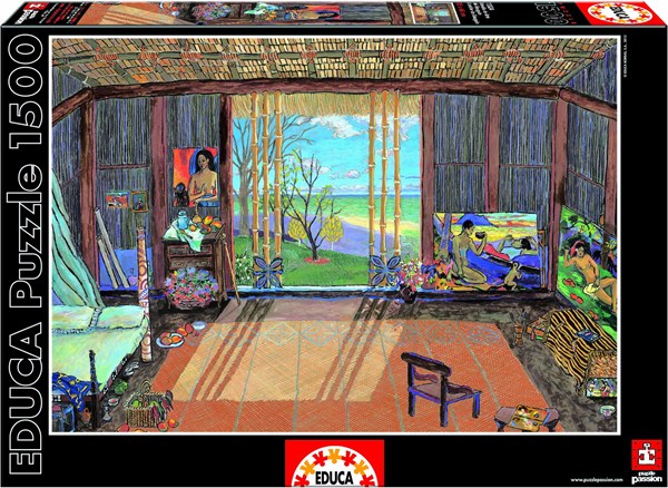 Educa (15534) - Damian Elwes: "Gauguin's Studio" - 1500 Teile Puzzle