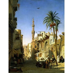 Step Puzzle (83207) - Prosper Marilhat: "Elizbekia Street in Cairo" - 1500 Teile Puzzle