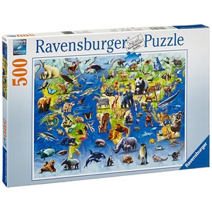 Ravensburger (14264) - "Endangered Animals" - 500 Teile Puzzle