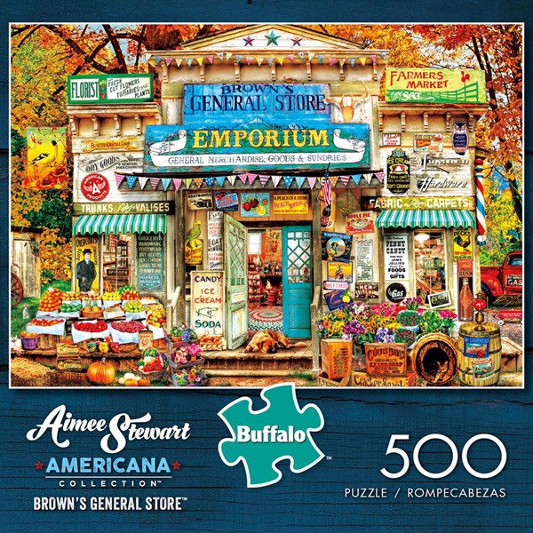 Buffalo Games (3718) - Aimee Stewart: "Brown's General Store" - 500 Teile Puzzle