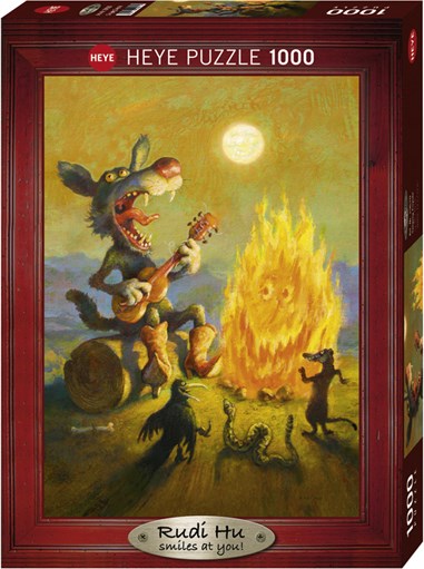Heye (29620) - Rudi Hurzlmeier: "Singing Coyote" - 1000 Teile Puzzle
