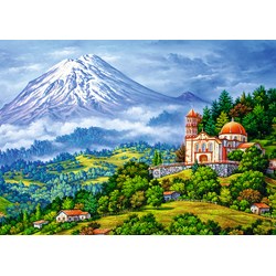 Trefl (10431) - "Landscape with The Volcano" - 1000 Teile Puzzle