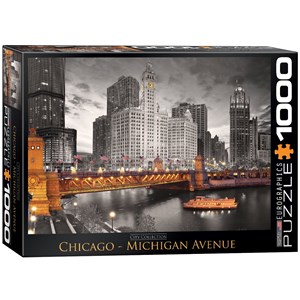 Eurographics (6000-0658) - "Chicago, Michigan Avenue" - 1000 Teile Puzzle