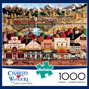 Buffalo Games (11436) - Charles Wysocki: "Sleepy Town West" - 1000 Teile Puzzle