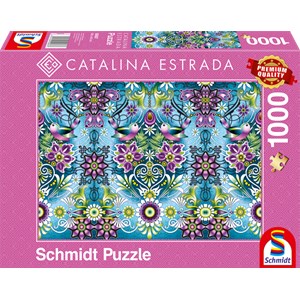 Schmidt Spiele (59587) - Catalina Estrada: "Blauer Sperlin" - 1000 Teile Puzzle