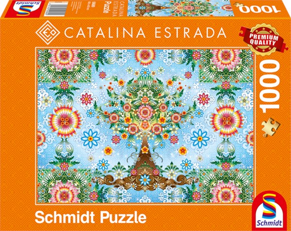Schmidt Spiele (59589) - Catalina Estrada: "Farbenprächtiger Baum" - 1000 Teile Puzzle